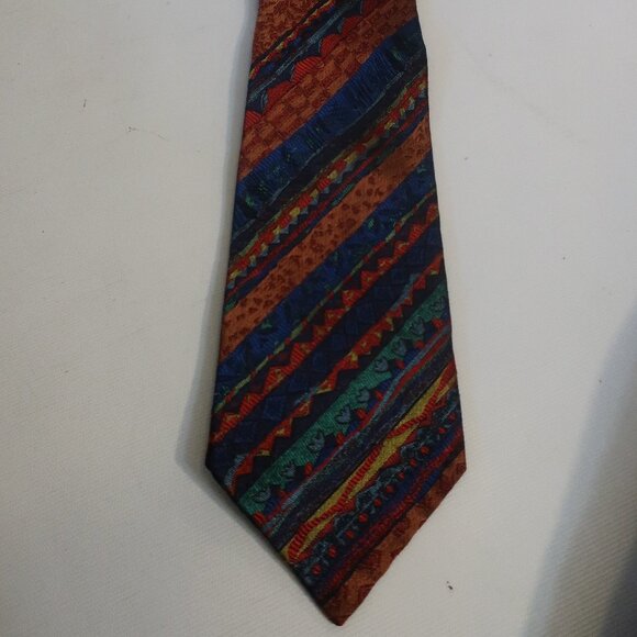 Mens Missoni Multicolor Jacquard Silk Designer Necktie - Picture 2 of 6